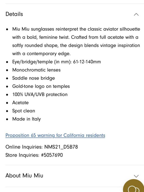 Miu Miu Acetate Aviator Sunglasses main image 13